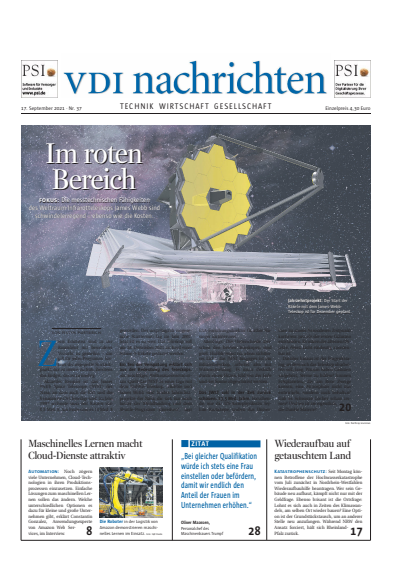 Cover of Volume: VDI nachrichten Volume 75 (2021), Edition 37