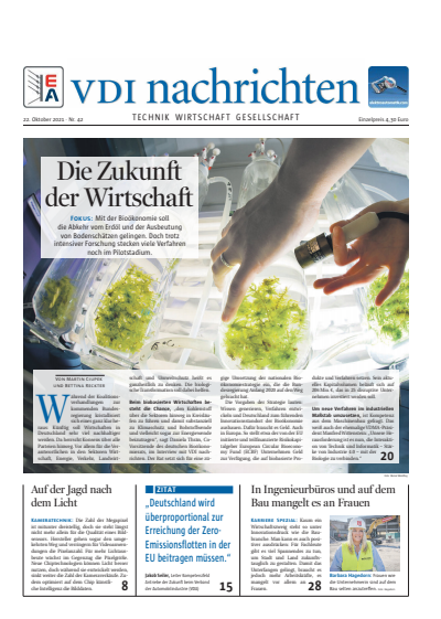 Cover of Volume: VDI nachrichten Volume 75 (2021), Edition 42