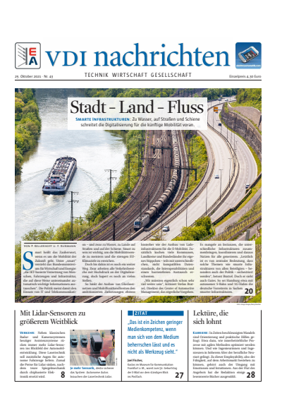Cover of Volume: VDI nachrichten Volume 75 (2021), Edition 43