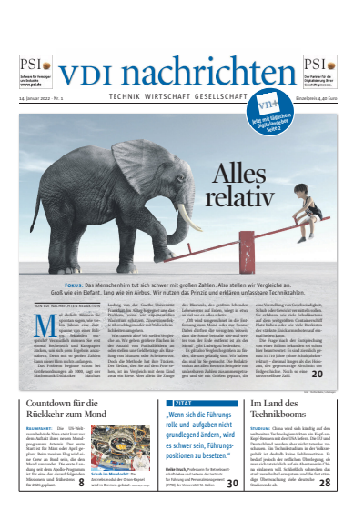 Cover of Volume: VDI nachrichten Volume 76 (2022), Edition 01