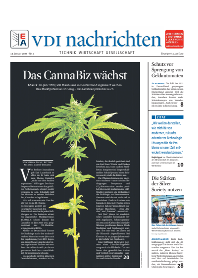 Cover der Ausgabe: VDI nachrichten Jahrgang 77 (2023), Heft 01