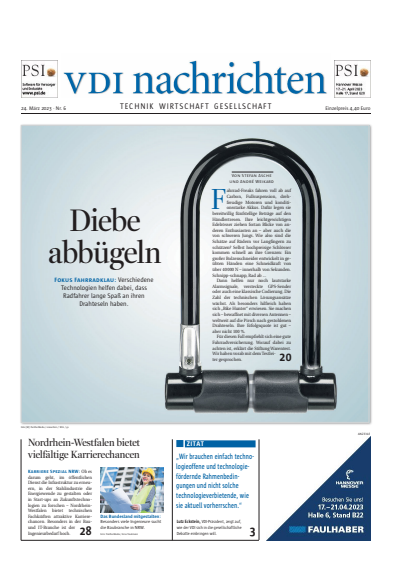 Cover der Ausgabe: VDI nachrichten Jahrgang 77 (2023), Heft 06