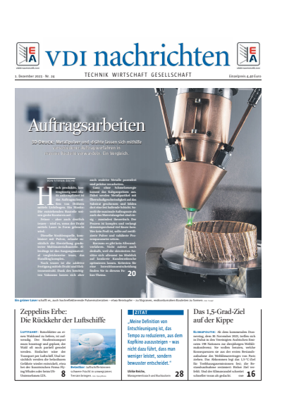 Cover der Ausgabe: VDI nachrichten Jahrgang 77 (2023), Heft 24