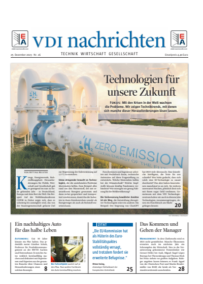 Cover der Ausgabe: VDI nachrichten Jahrgang 77 (2023), Heft 26