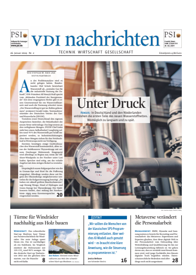 Cover der Ausgabe: VDI nachrichten Jahrgang 78 (2024), Heft 02
