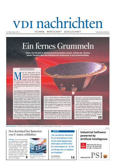 Cover der Ausgabe: VDI nachrichten Jahrgang 78 (2024), Heft 06