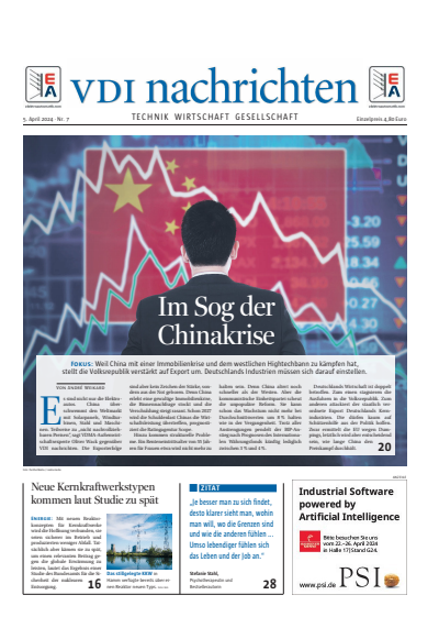 Cover der Ausgabe: VDI nachrichten Jahrgang 78 (2024), Heft 07
