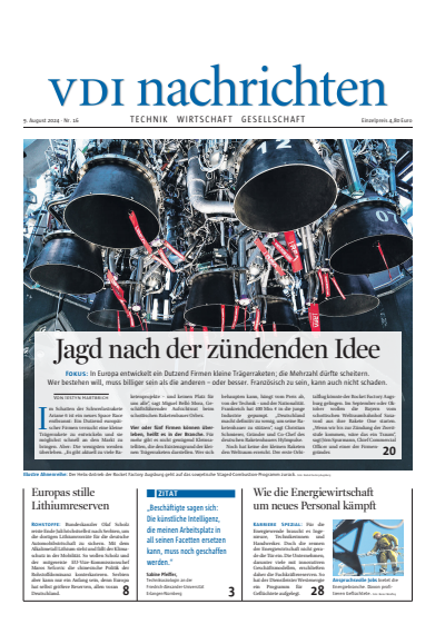 Cover der Ausgabe: VDI nachrichten Jahrgang 78 (2024), Heft 16
