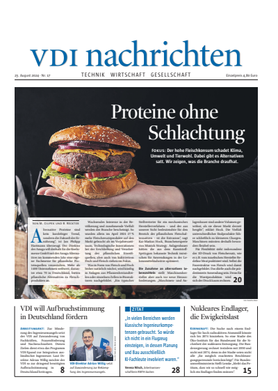 Cover der Ausgabe: VDI nachrichten Jahrgang 78 (2024), Heft 17