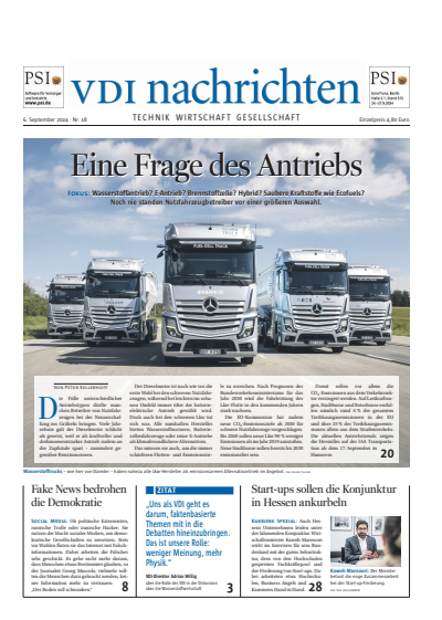 Cover der Ausgabe: VDI nachrichten Jahrgang 78 (2024), Heft 18