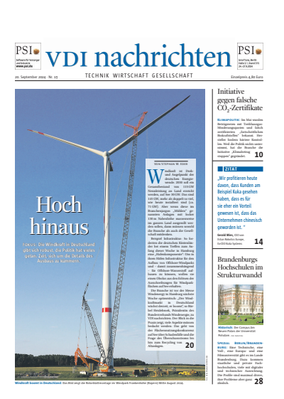 Cover der Ausgabe: VDI nachrichten Jahrgang 78 (2024), Heft 19