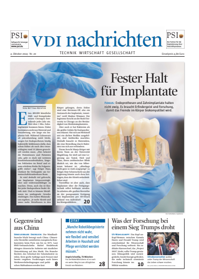 Cover der Ausgabe: VDI nachrichten Jahrgang 78 (2024), Heft 20