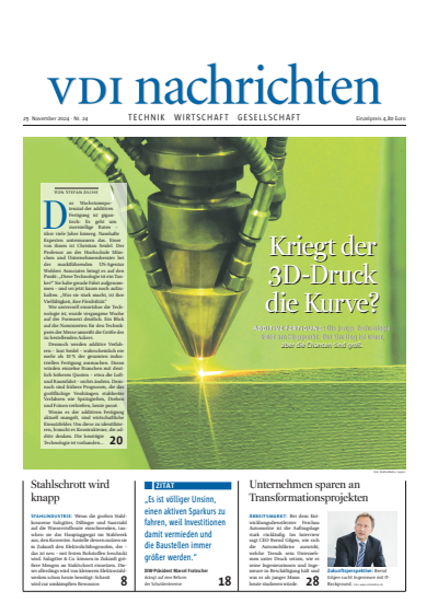 Cover der Ausgabe: VDI nachrichten Jahrgang 78 (2024), Heft 24