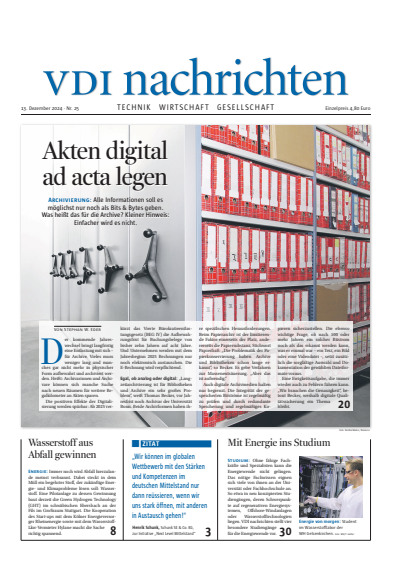 Cover der Ausgabe: VDI nachrichten Jahrgang 78 (2024), Heft 25