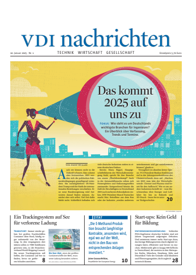 Cover der Ausgabe: VDI nachrichten Jahrgang 79 (2025), Heft 01