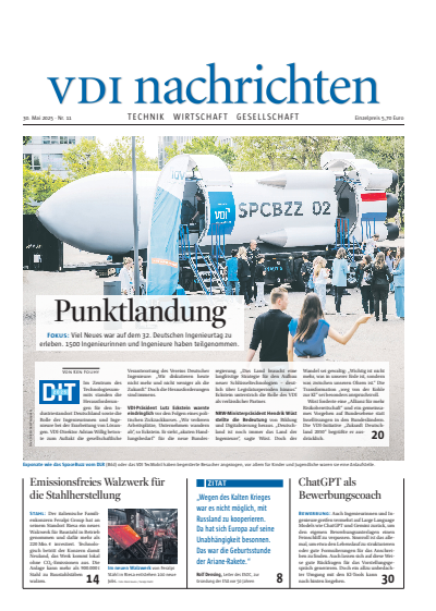 Cover der Ausgabe: VDI nachrichten Jahrgang 79 (2025), Heft 11