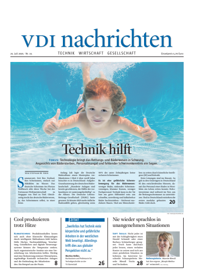 Cover der Ausgabe: VDI nachrichten Jahrgang 79 (2025), Heft 15