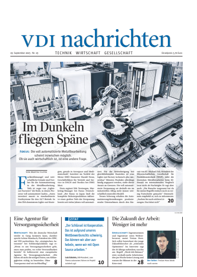 Cover of Volume: VDI nachrichten Volume 79 (2025), Edition 19