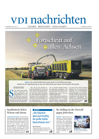 Cover of Volume: VDI nachrichten Volume 79 (2025), Edition 22