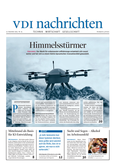 Cover der Ausgabe: VDI nachrichten Jahrgang 79 (2025), Heft 25