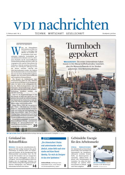 Cover der Ausgabe: VDI nachrichten Jahrgang 80 (2026), Heft 03