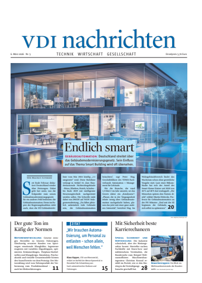 Cover der Ausgabe: VDI nachrichten Jahrgang 80 (2026), Heft 05