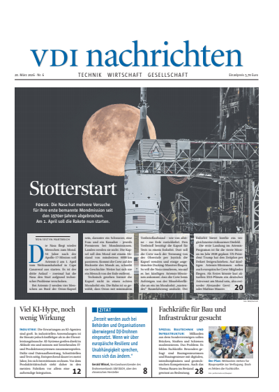 Cover der Ausgabe: VDI nachrichten Jahrgang 80 (2026), Heft 06