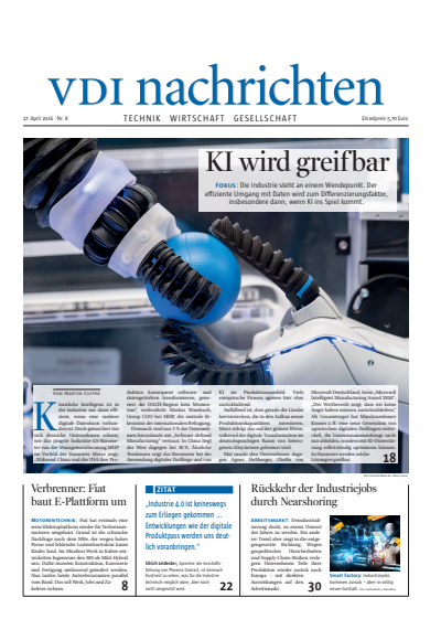 Cover of Volume: VDI nachrichten Volume 80 (2026), Issue 08