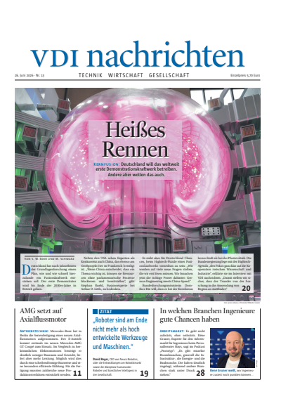 Cover of Volume: VDI nachrichten Volume 80 (2026), Issue 13