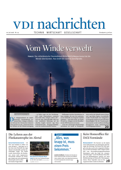 Cover der Ausgabe: VDI nachrichten Jahrgang 80 (2026), Heft 14