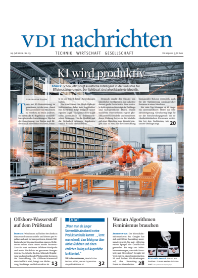 Cover der Ausgabe: VDI nachrichten Jahrgang 80 (2026), Heft 15