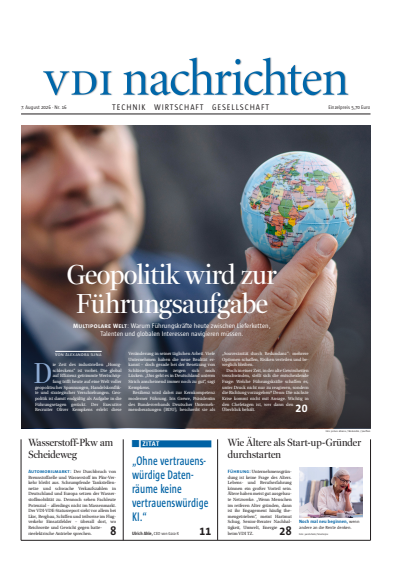 Cover der Ausgabe: VDI nachrichten Jahrgang 80 (2026), Heft 16