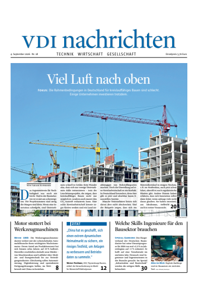 Cover of Volume: VDI nachrichten Volume 80 (2026), Issue 18