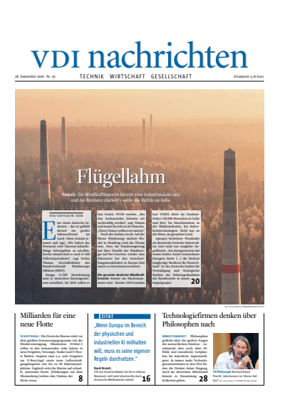 Cover der Ausgabe: VDI nachrichten Jahrgang 80 (2026), Heft 19