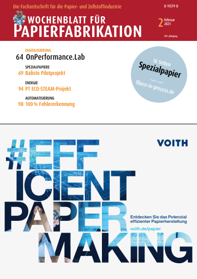 Cover der Ausgabe: Wochenblatt für Papierfabrikation Jahrgang 149 (2021), Heft 2