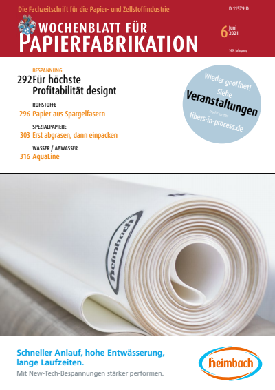 Cover der Ausgabe: Wochenblatt für Papierfabrikation Jahrgang 149 (2021), Heft 6