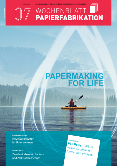 Cover der Ausgabe: Wochenblatt für Papierfabrikation Jahrgang 150 (2022), Heft 7