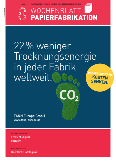 Cover der Ausgabe: Wochenblatt für Papierfabrikation Jahrgang 153 (2025), Heft 8
