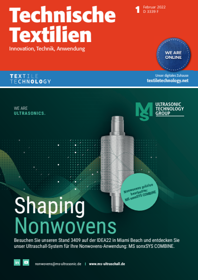 Cover der Ausgabe: Technische Textilien Jahrgang 65 (2022), Heft 1