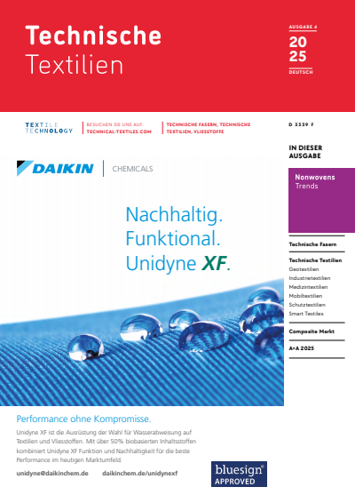 Cover der Ausgabe: Technische Textilien Jahrgang 68 (2025), Heft 4