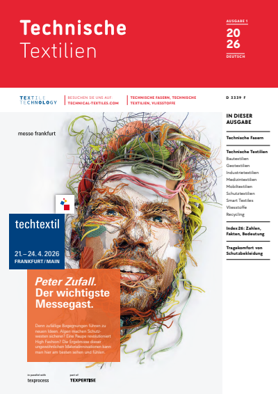 Cover der Ausgabe: Technische Textilien Jahrgang 69 (2026), Heft 1