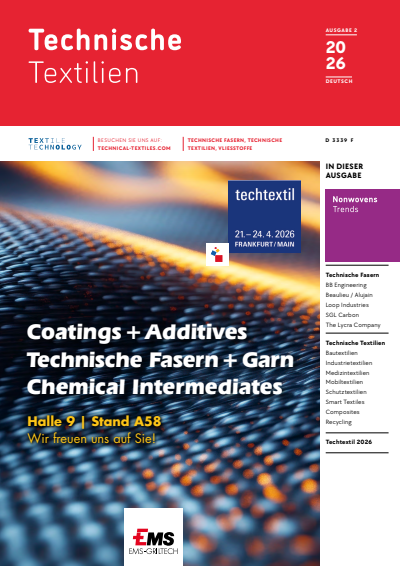 Cover der Ausgabe: Technische Textilien Jahrgang 69 (2026), Heft 2