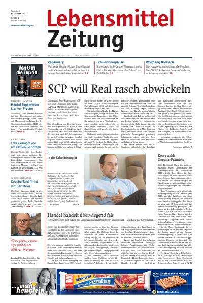 Cover der Ausgabe: Lebensmittel Zeitung Jahrgang 73 (2021), Heft 2