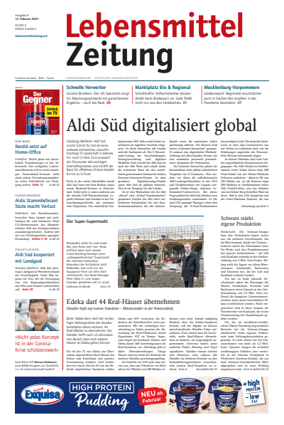 Cover der Ausgabe: Lebensmittel Zeitung Jahrgang 73 (2021), Heft 6