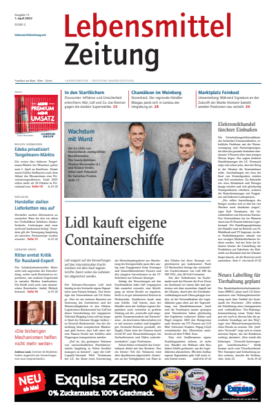 Cover of Volume: Lebensmittel Zeitung Volume 74 (2022), Edition 13