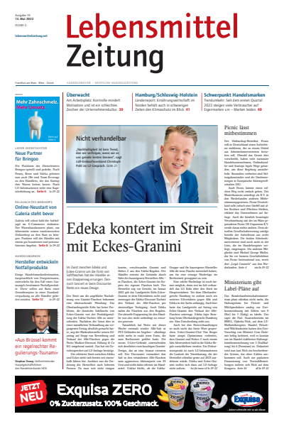 Cover der Ausgabe: Lebensmittel Zeitung Jahrgang 74 (2022), Heft 19