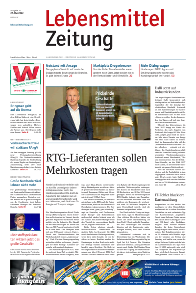 Cover of Volume: Lebensmittel Zeitung Volume 74 (2022), Edition 21