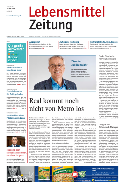 Cover of Volume: Lebensmittel Zeitung Volume 74 (2022), Edition 23