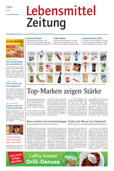 Cover of Volume: Lebensmittel Zeitung Volume 74 (2022), Edition 26