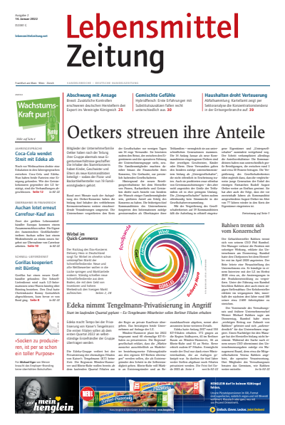 Cover der Ausgabe: Lebensmittel Zeitung Jahrgang 74 (2022), Heft 2
